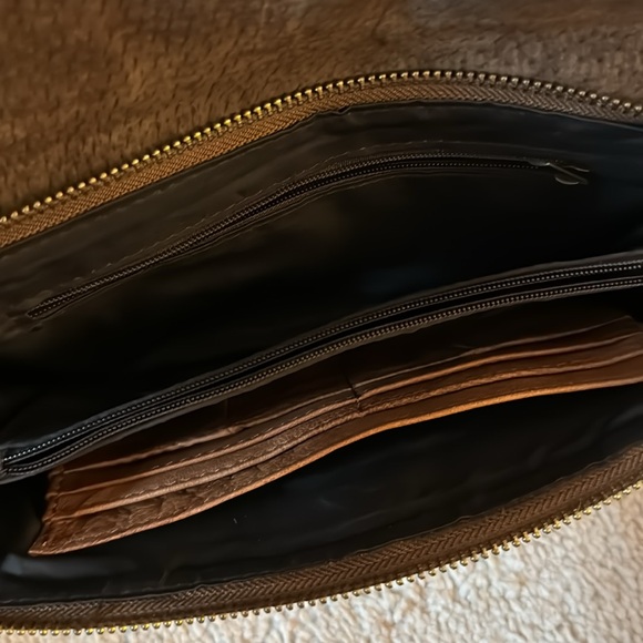 Brown leather wallet on chain. Crossbody or clutch - Picture 5 of 5